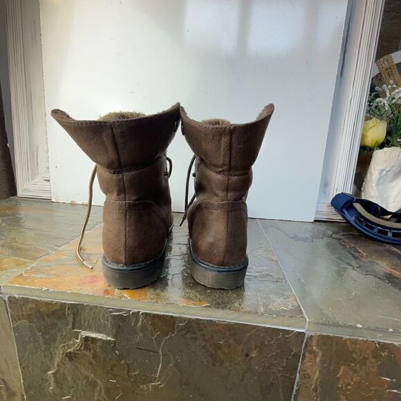 Women's Warm Boots Cliffs by White Mountain C25084 Duena Knit Tops Brown Size 7M - Picture 8 of 15